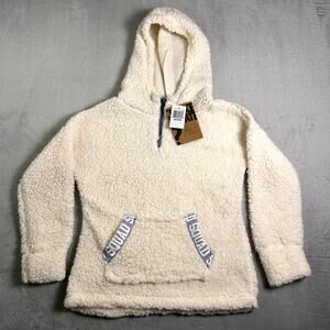 Chance or Fate Sherpa Hoodie Kids Medium 1/4 Zip Snow Peak White Squad Winter